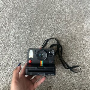 Polaroid OneStep Black with Rainbow Stripe Camera